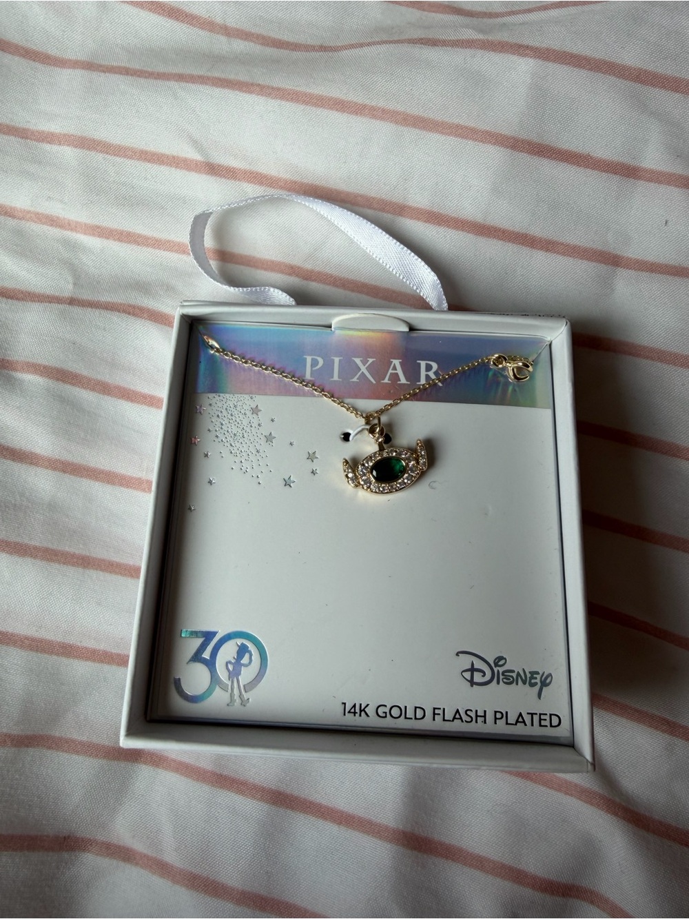 Pixar Disney 14K Gold Plated Toy Story Alien Necklace